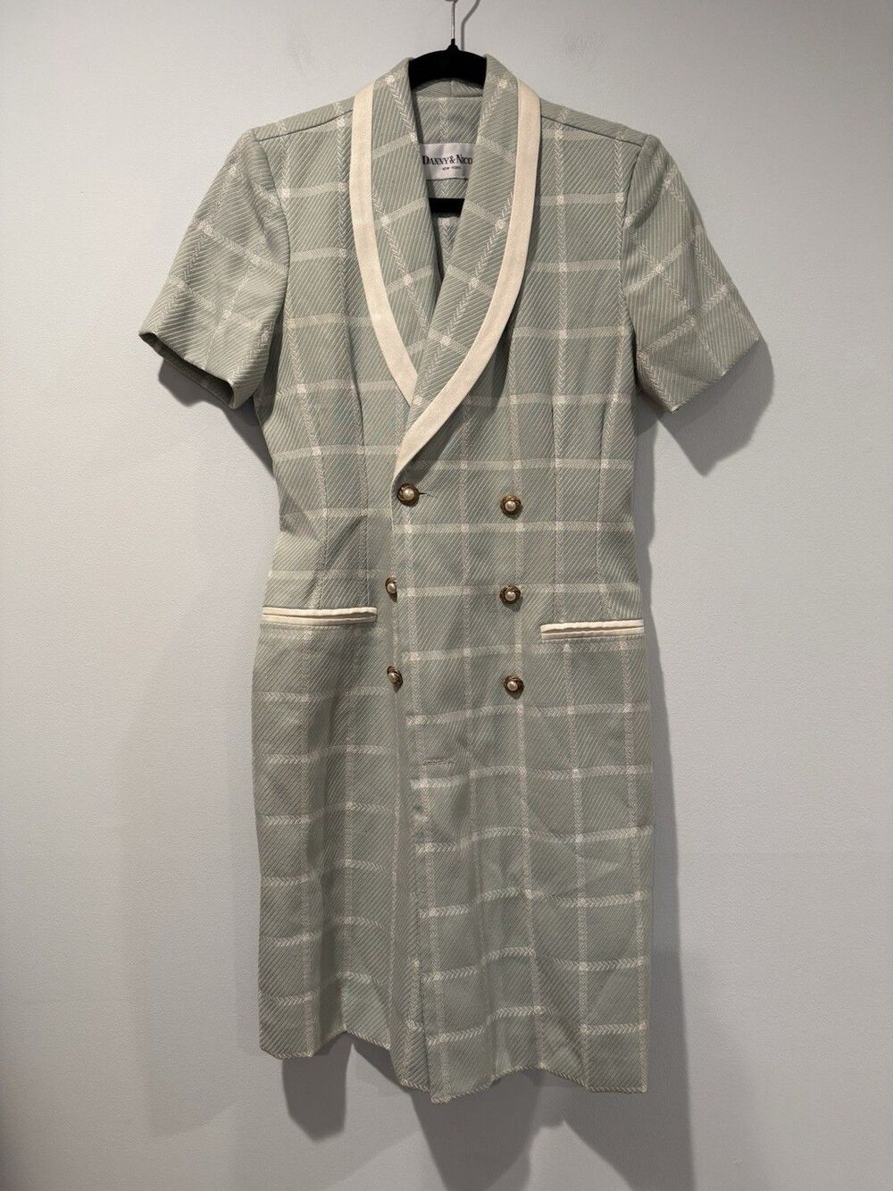 Vintage Danny & Nicole New York Plaid Dress Women Small Quiet Luxury Friends 90s